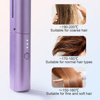 Portable Cordless Rechargeable Mini Adjustable Hair Straightener
